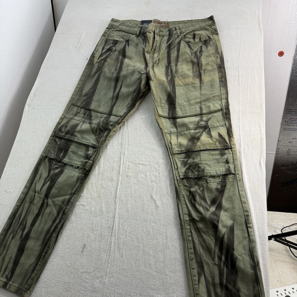 Crysp Denim Men’s Jeans Trendy 38x34 NWT Green Strait Leg
